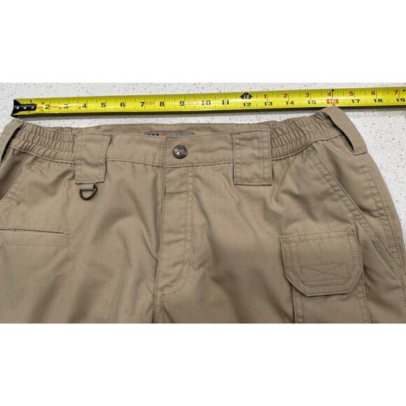 5.11 Tactical Women’s Sz 12 Khaki Defender Cargo Cropped Pants Utility Outdoors - Picture 3 of 13